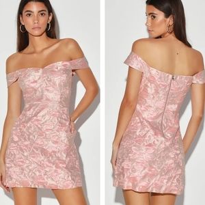 NEW LULUS Pink Floral Satin Sleeveless Mini Dress